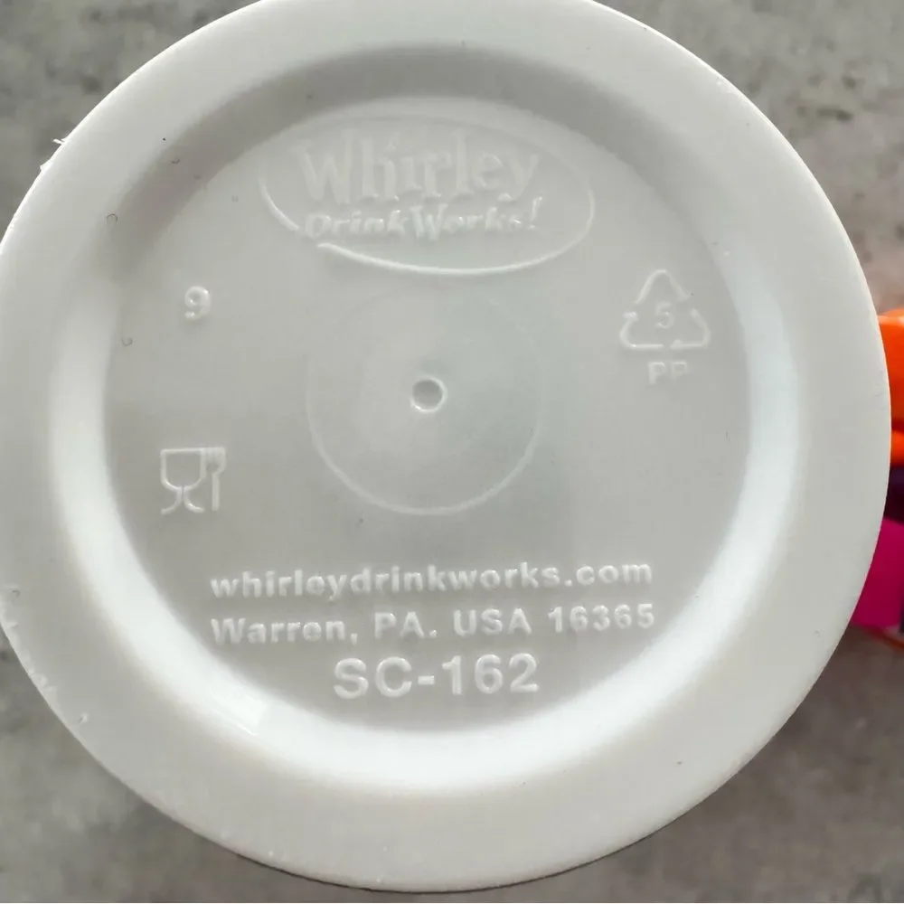 Walt Disney World Refillable Plastic Souvenir Cups Pink and Orange Set of 2